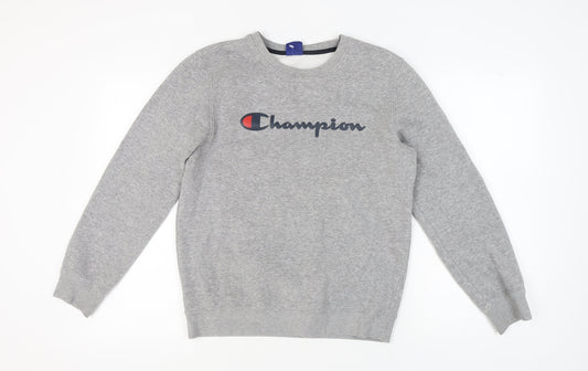 Champion Unisex Grey Pullover Sweatshirt Size M