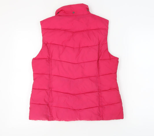 White Stuff Women's Pink Puffer Waistcoat Size 12