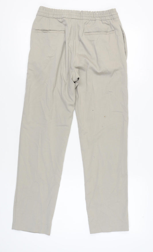 Zara Women's Beige Jogger Trousers S Casual