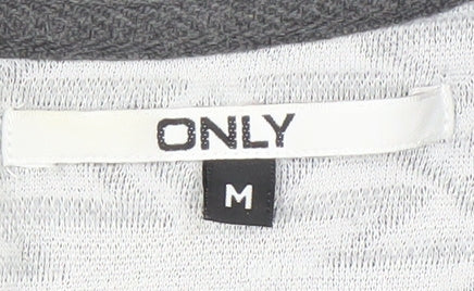 Close-up detail of Only Women’s Grey Geometric Sweatshirt, M, Casual