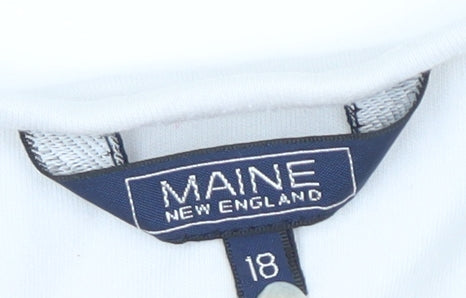 Brand and care label for Maine New England Women's Striped T-Shirt Multicoloured, size 18