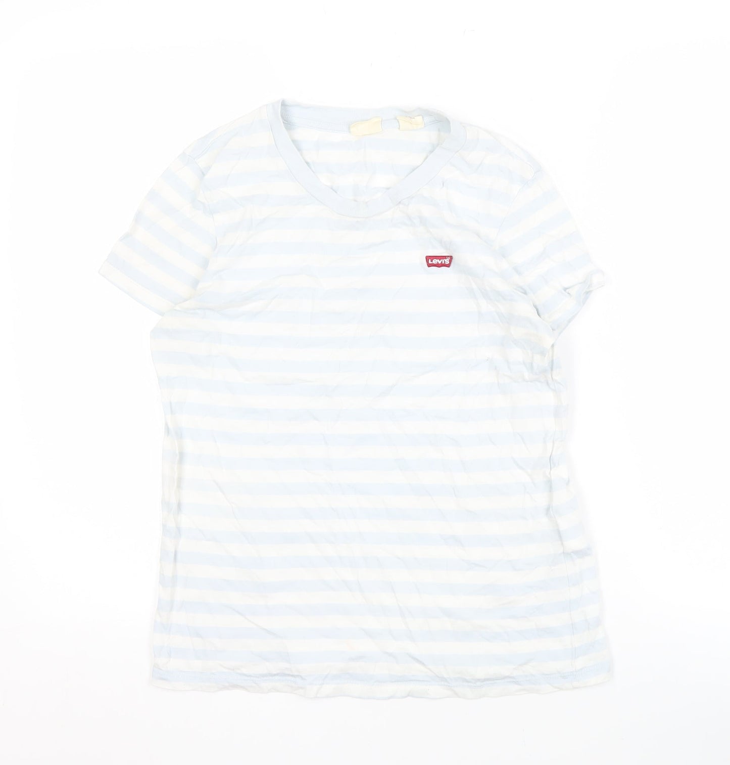 Levi's Women's Blue Striped T-Shirt, XS, Casual Style