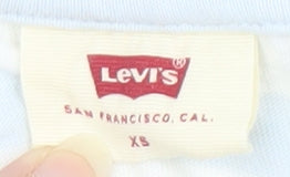 Levi's Women's Blue Striped T-Shirt, XS, Casual Style