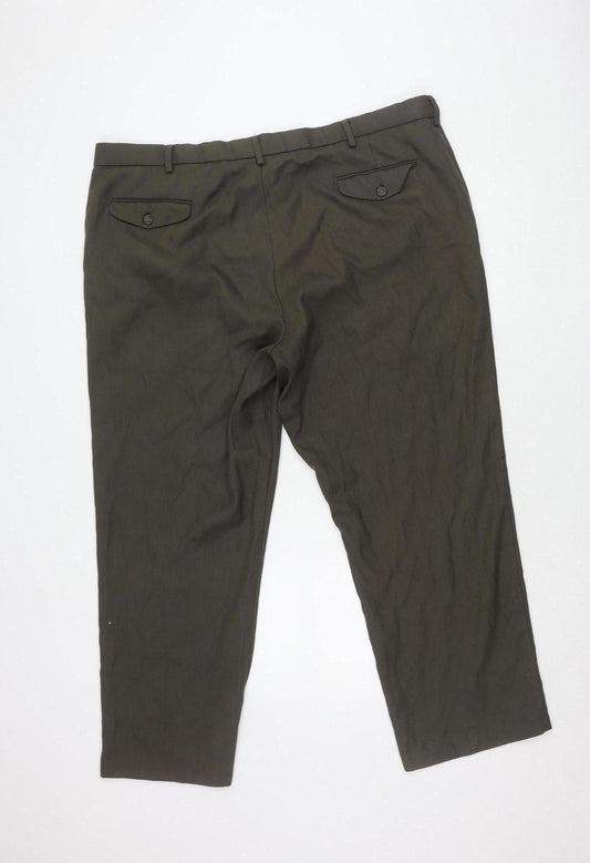 Dockers Men's Grey Relaxed Fit Trousers Size 44