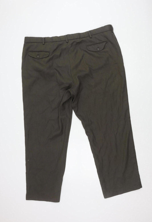 Dockers Men's Grey Relaxed Fit Trousers Size 44