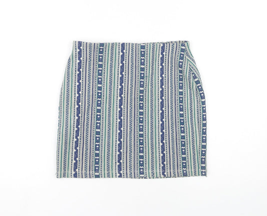 Zara Women's Multicoloured Geometric Pencil Skirt S