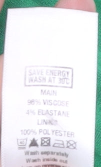 Wallis Women's Green Dress, Size 12, Elegant Zip Close
