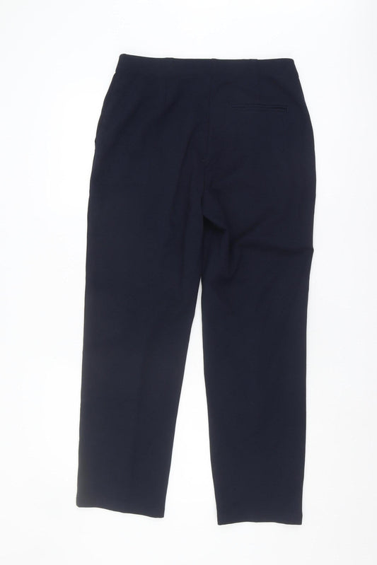 Marks and Spencer Women's Blue Straight Trousers Size 12