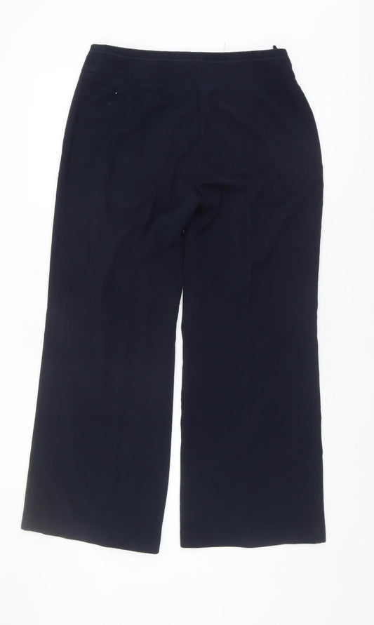 Marks and Spencer Women's Blue Flared Trousers Size 12