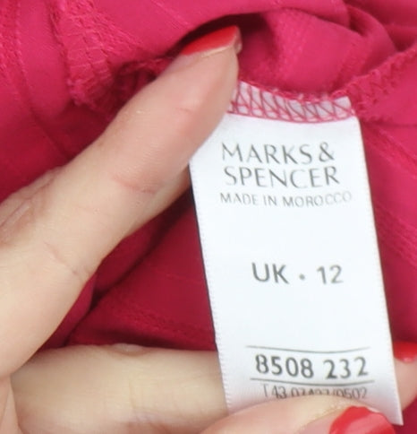 Marks and Spencer Women's Pink Blouse Size 12