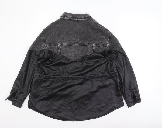 Barrels and Oil Women's Black Denim Jacket Size 12