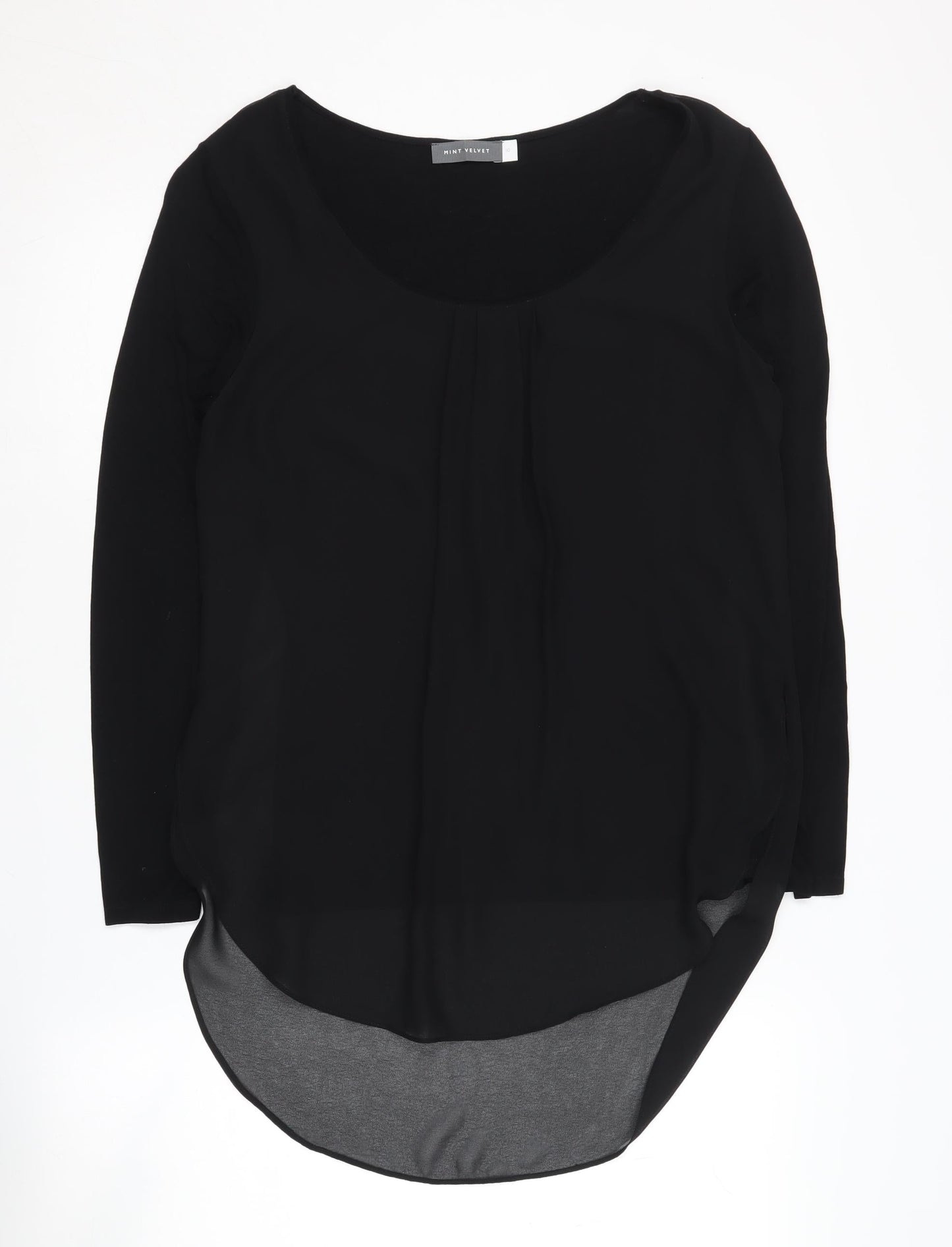 Mint Velvet Women's Black Tunic Blouse, Size 10