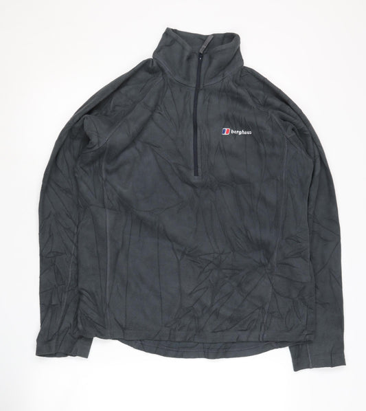 Berghaus Men's Grey 1/4 Zip Fleece Sweatshirt M