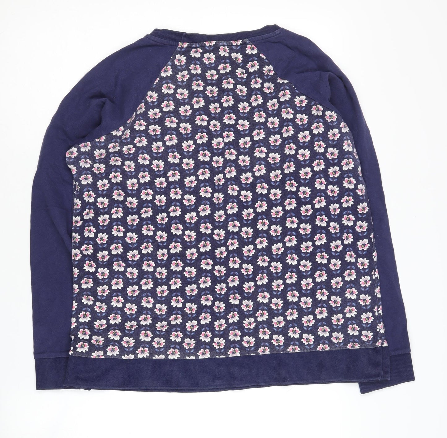 Cath Kidston Women's Blue Floral Pullover Sweatshirt M