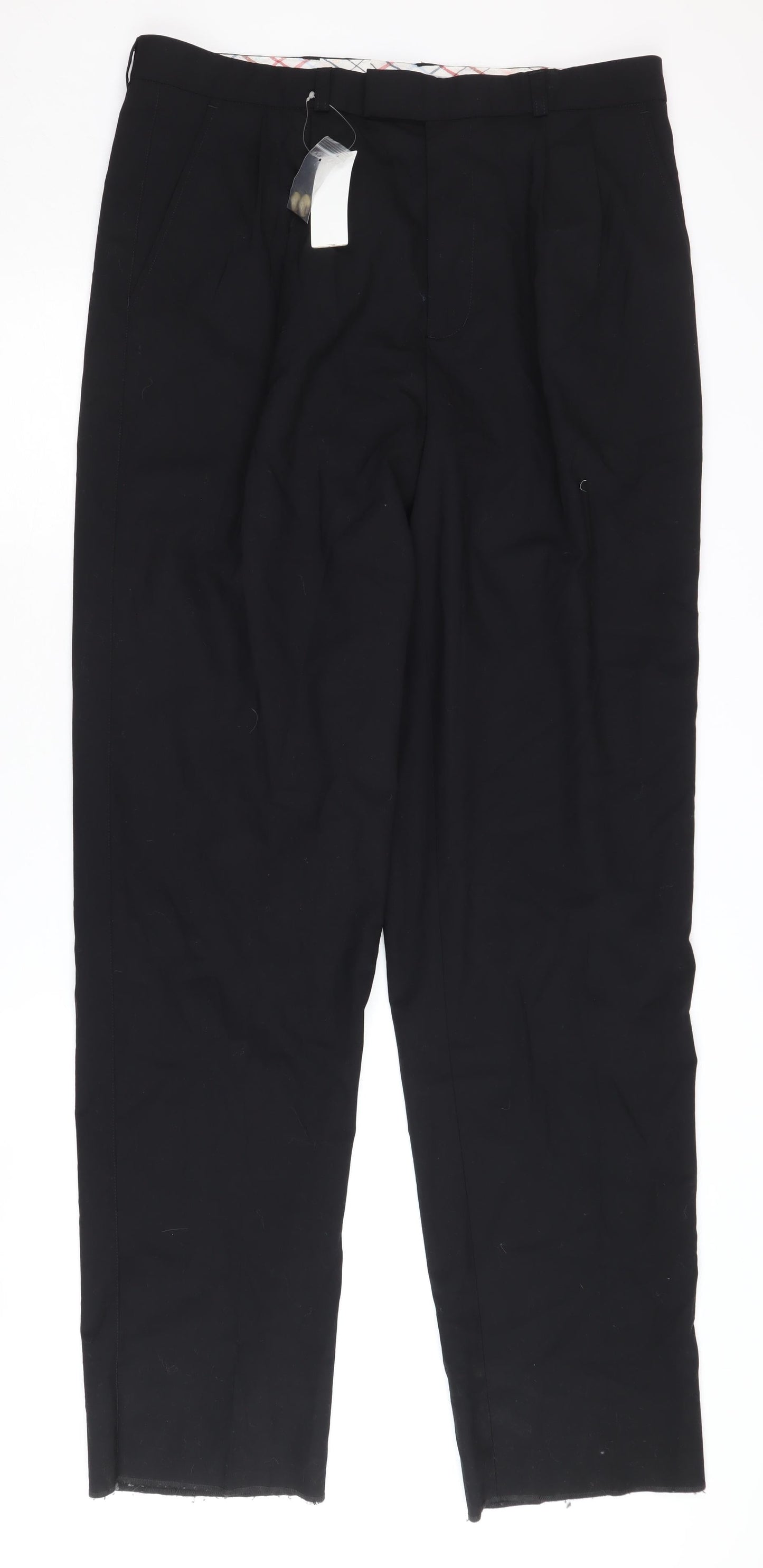 FILA Men’s Black Wool Trousers, Size 36, New