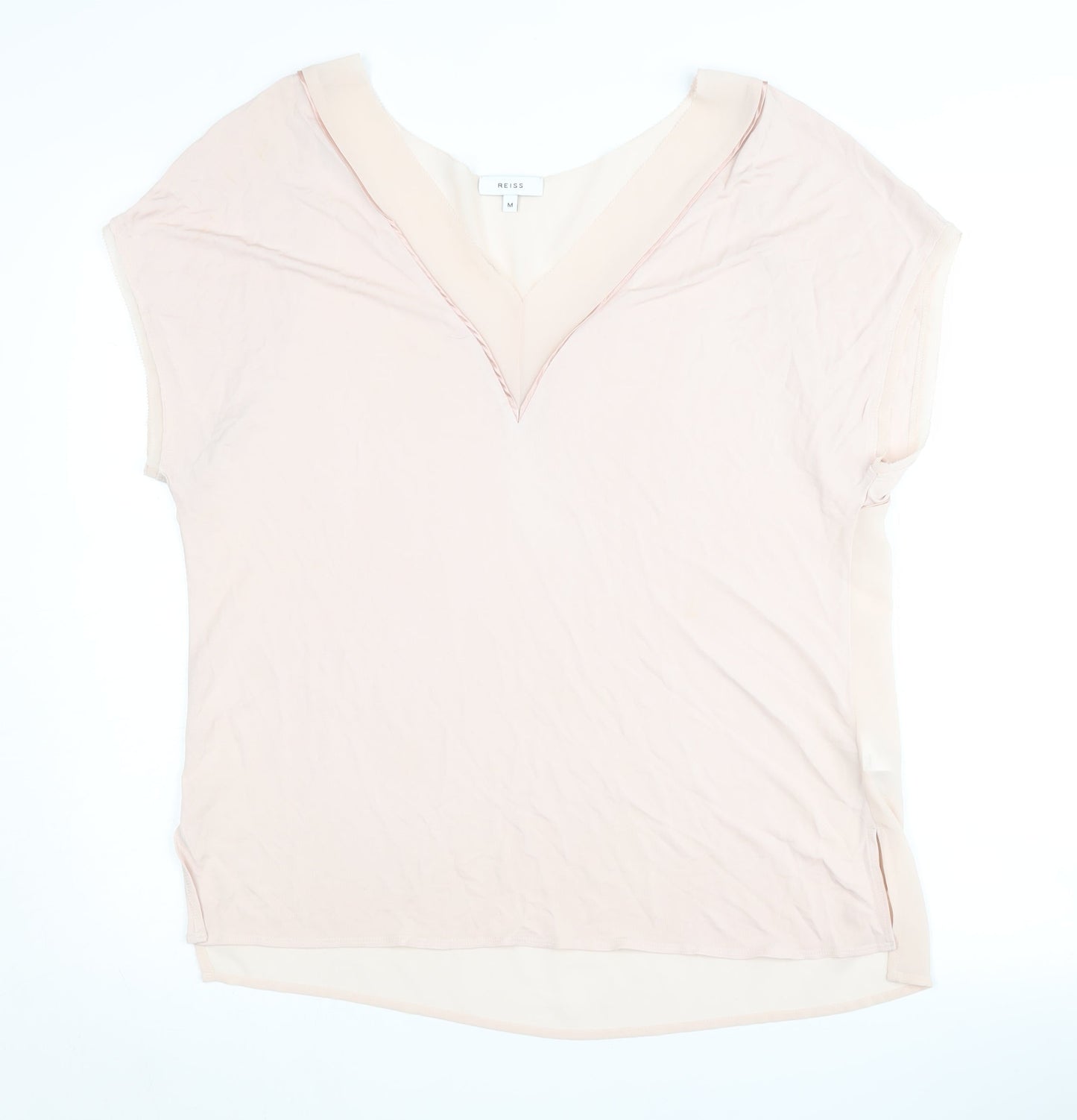 Reiss Women's Ivory V-Neck Sleeveless Top M