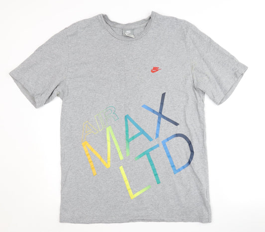 Mens UK Size L Nike Grey Cotton T-Shirt