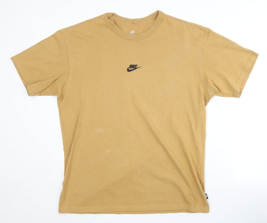 Mens UK Size M Nike Brown Cotton T-Shirt