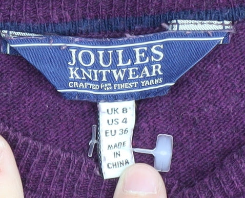 Joules Women's Purple Pullover Jumper, Size 8