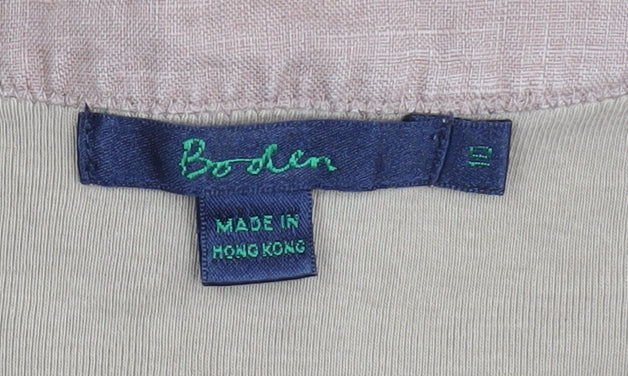 Boden Women's Beige Cardigan Size 8 V-Neck Cotton