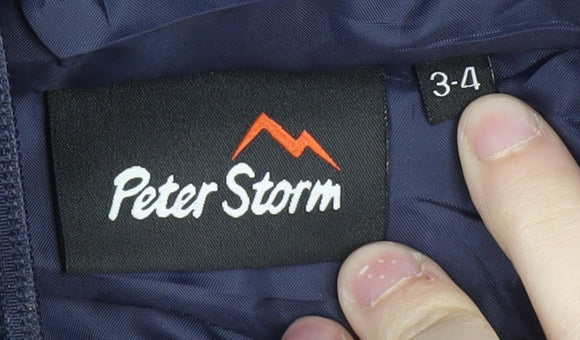 Additional view of Peter Storm boys’ blue hooded bodywarmer jacket, 3-4 years