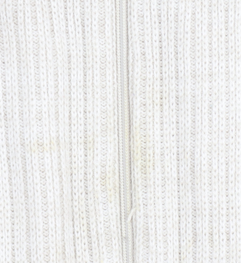 Dunn & Co Men's Ivory Geometric Knit Jacket M