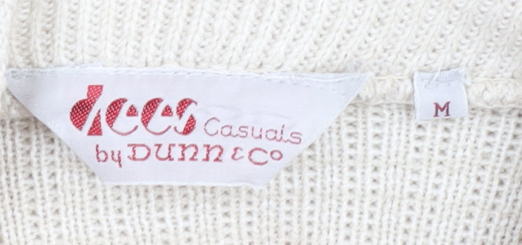 Dunn & Co Men's Ivory Geometric Knit Jacket M