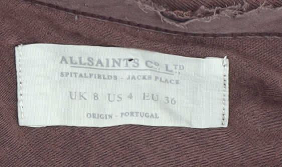 AllSaints Women’s Brown Sleeveless Dress Size 8