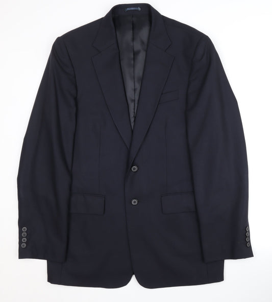 Jaeger Men's Blue Wool Blazer, 40R, Formal Jacket