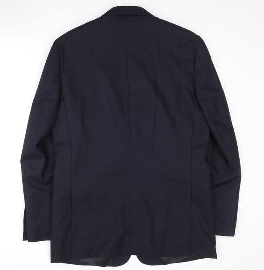 Jaeger Men's Blue Wool Blazer, 40R, Formal Jacket