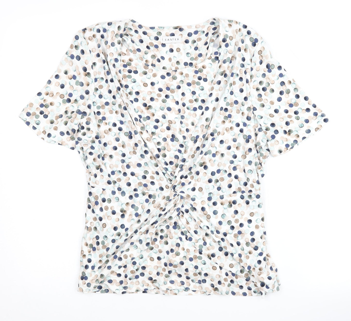 Eastex Women's Multicoloured Polka Dot Blouse Size 10