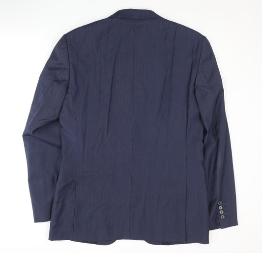 Jaeger Men’s Blue Wool Blazer, Size 40R, Formal Wear
