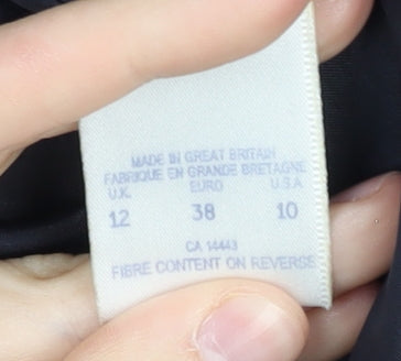 Alexon Women's Blue Check Wool Blazer, Size 12, Vintage