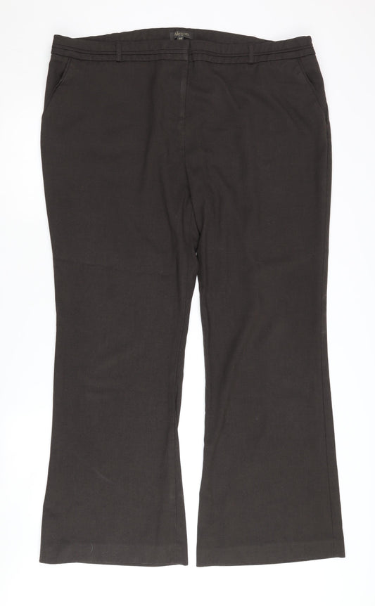 Alexon Women's Black Trousers, Size 20, Regular Fit