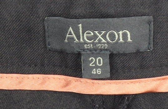 Alexon Women's Black Trousers, Size 20, Regular Fit