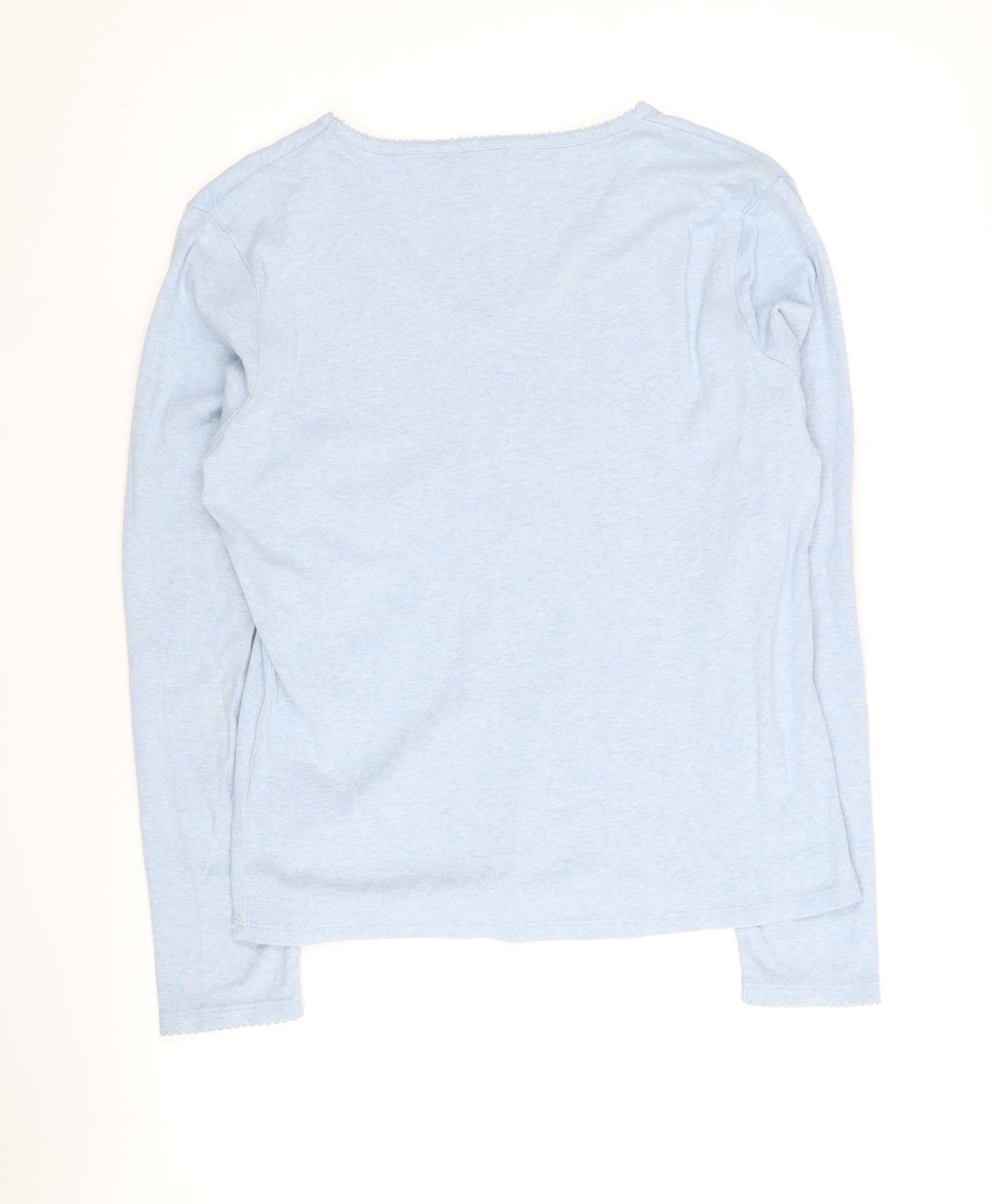 Boden Women's Blue V-Neck Long Sleeve T-Shirt Size 14