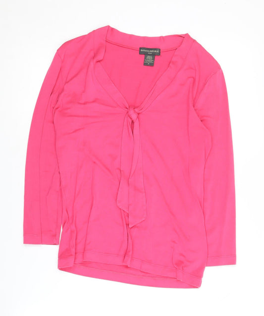 Womens UK Size M Banana Republic Pink Modal Blend Blouse