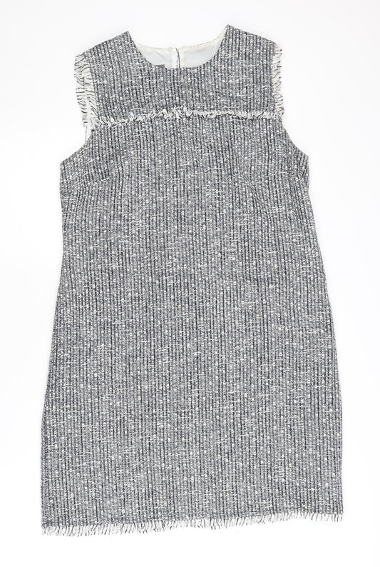 Laura Ashley Women's Grey Sheath Dress Size 14