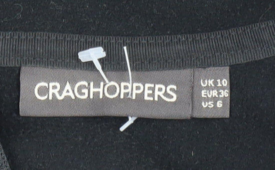 Craghoppers Women's Black Fleece Zip Sweatshirt, Size 10