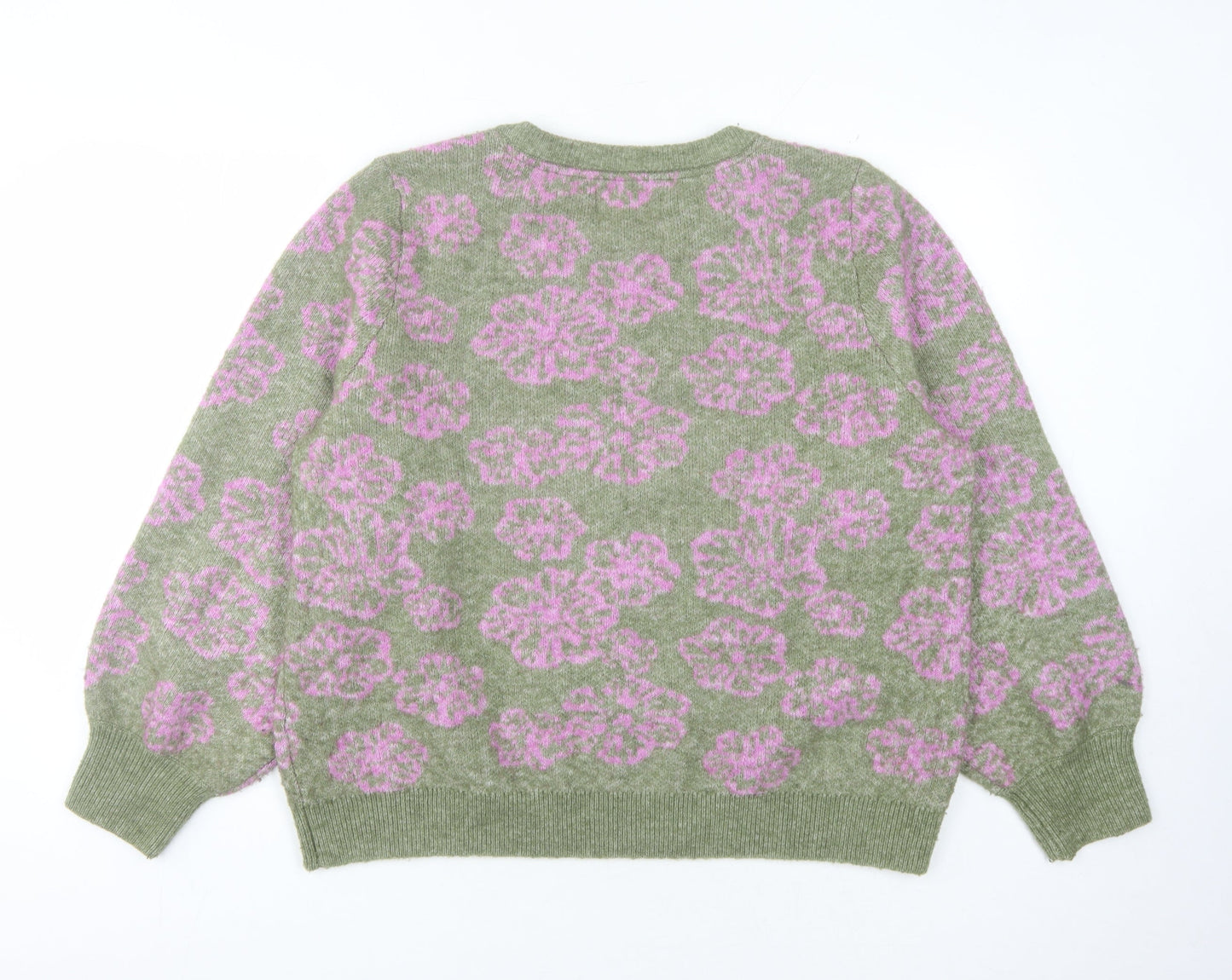 FatFace Women's Green Floral Pullover Jumper Size 16