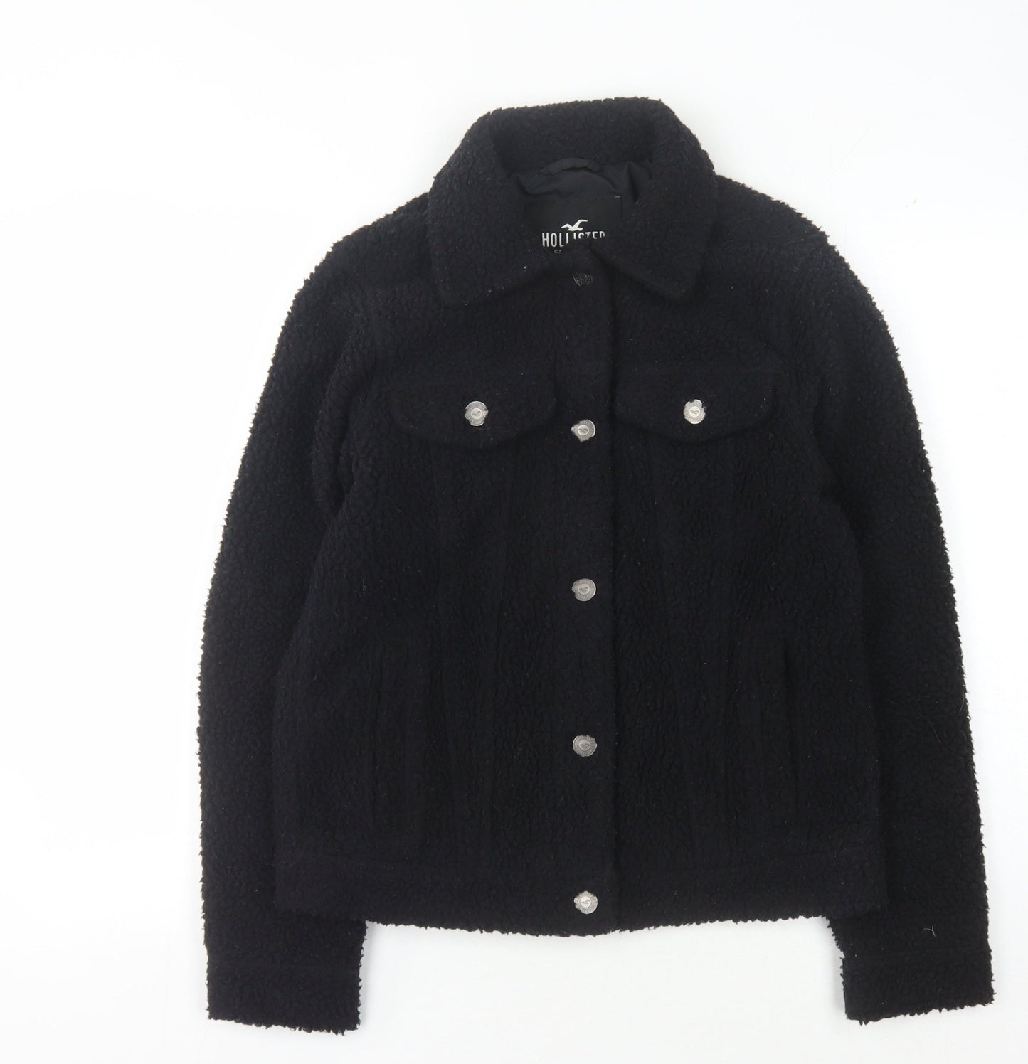 Hollister Women's Black Bomber Jacket Size S
