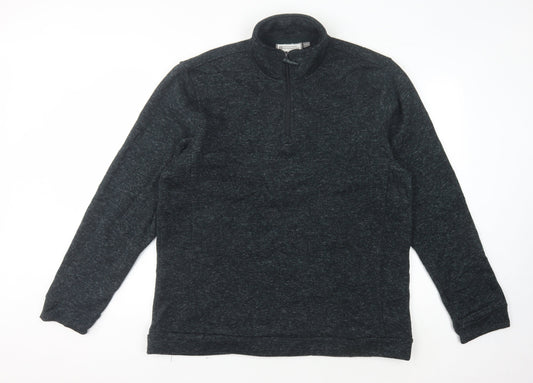 Mountain Warehouse Men's Black XL 1/4 Zip Sweatshirt