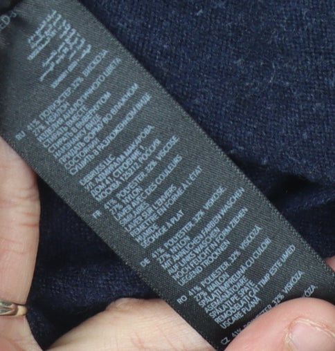 Brand and care label for Red Herring Women's Blue Open Front Cardigan UK, size 16