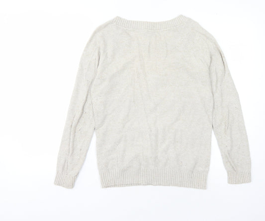 Fat Face Women's Beige Pullover Jumper, Size 10