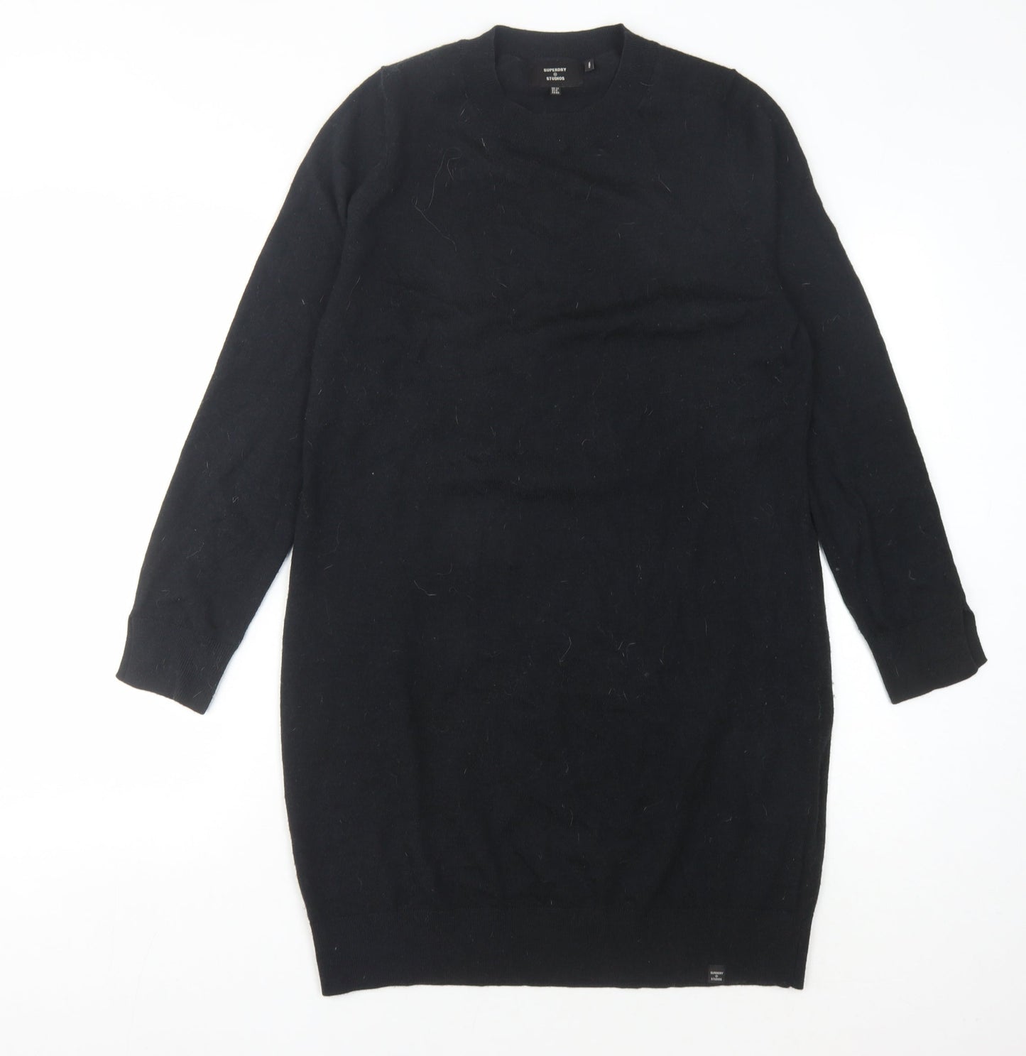 Superdry Women's Black Jumper Dress Size 12