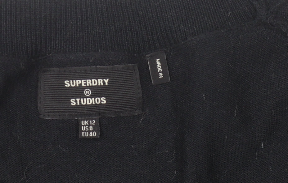 Superdry Women's Black Jumper Dress Size 12