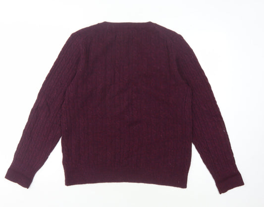 Jack Wills Women's Purple V-Neck Pullover Jumper Size 14