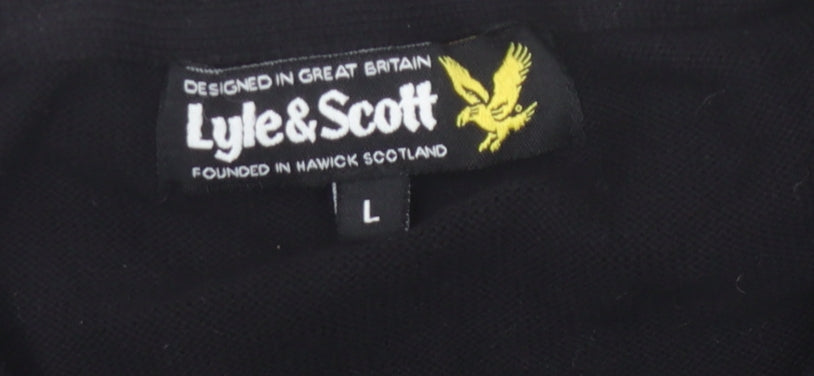 Lyle & Scott Men's Black Pullover Jumper, Size L