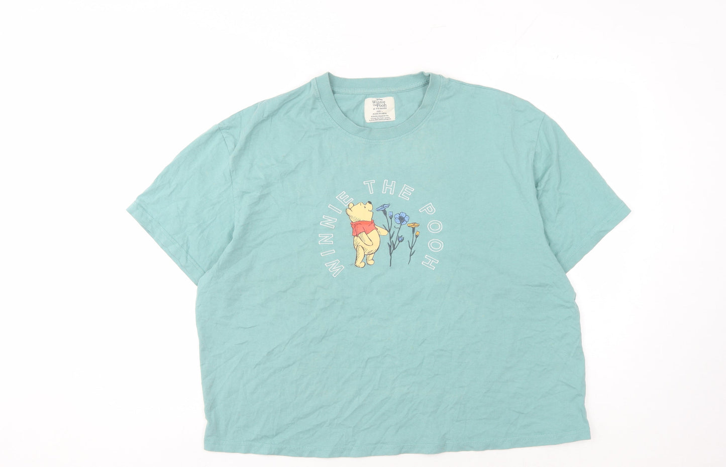 Winnie the Pooh Blue T-Shirt L Unisex Adults