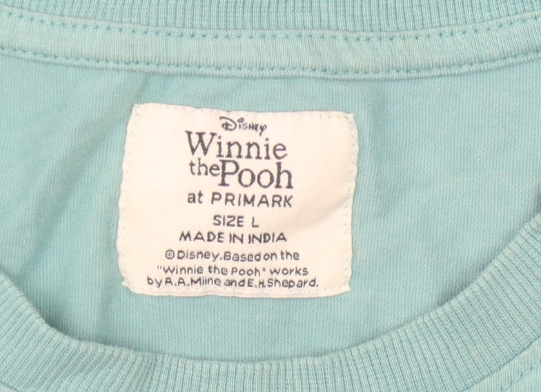 Winnie the Pooh Blue T-Shirt L Unisex Adults